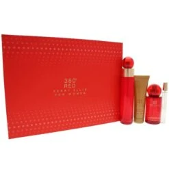 360 Red 4 Piece Gift Set By Perry Ellis For Women