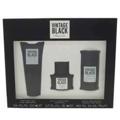 Vintage Black 3 Piece Gift Set By Kenneth Cole For Men
